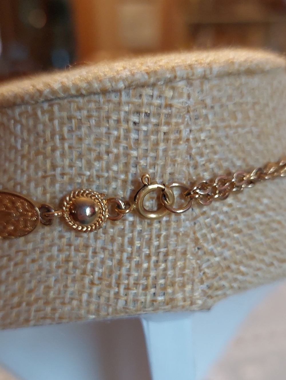 Diamond-cut Goldtone Dainty Filigree Link Bracelet And Station Necklace EUC - Picture 16 of 16